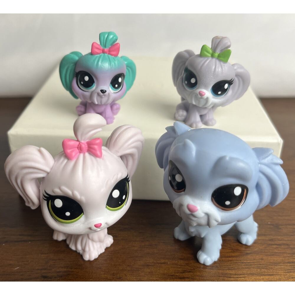LPS Maltese Lot Duchess Gruff 2 Minis Littlest Pet Shop Collector Dog Puppies